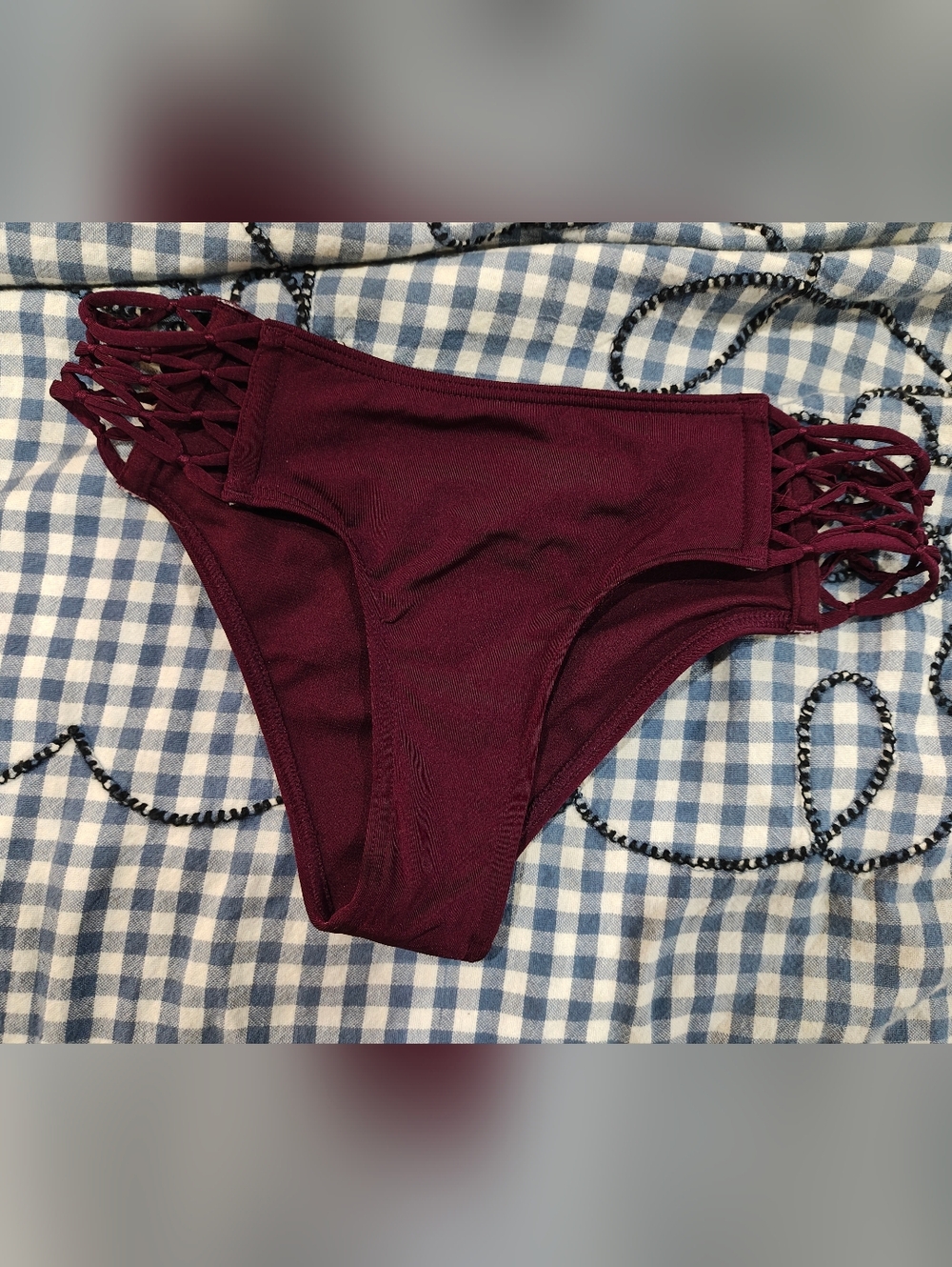 Abercrombie & Fitch Burgundy Bikini Bottom
